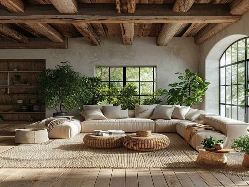 Rustic với nội thất đơn giản nhưng vẫn mang nét hiện đại