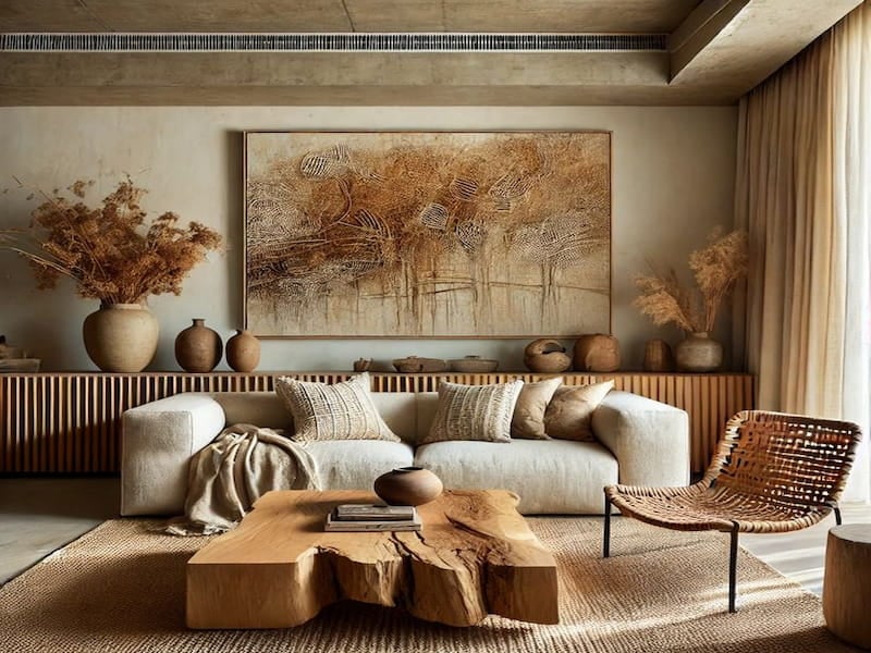 Vật liệu gỗ chủ đạo trong phong cách nhà Rustic