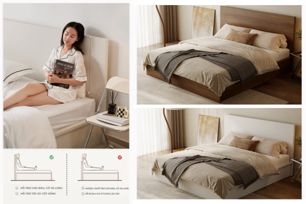 Giường 1m6 kèm tab GP340