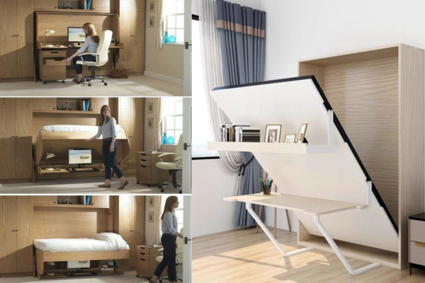 Với thiết kế hiện đại và tiện lợi, giường tích hợp với bàn làm việc là lựa chọn lý tưởng