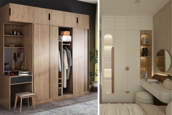 Tủ quần áo tích hợp bàn phấn - Thiết kế đa năng “2 trong 1” cho ngôi nhà hiện đại