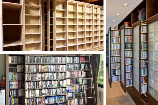 Kệ đựng sách kết hợp với ray trượt kéo mang đến tính tiện dụng và khả năng chứa sách