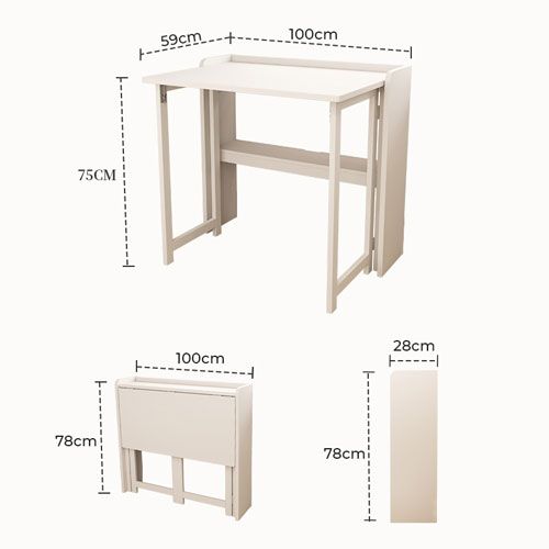 Thông tin sản phẩm Bàn làm việc gấp gọn trắng hiện đại GP309