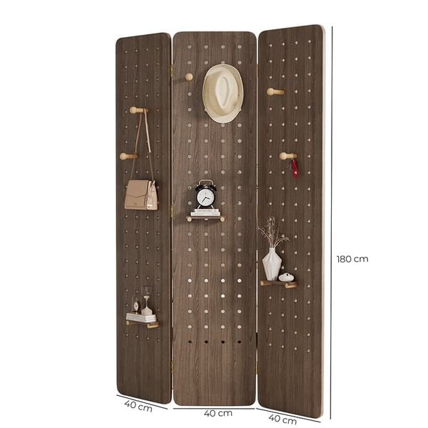 Bình phong kết hợp kệ bộ 3 tấm - GP401A kích thước