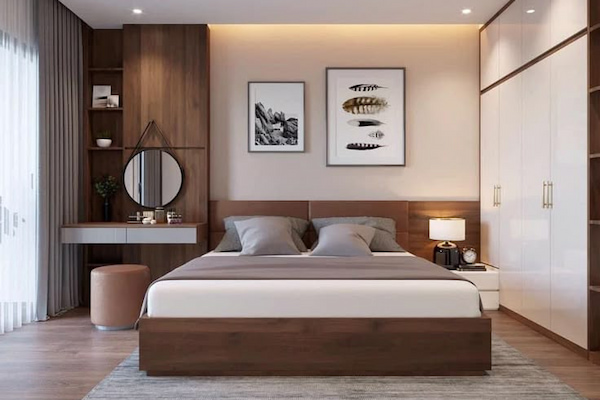 Gương tròn giúp không gian thêm thanh lịch, nhẹ nhàng