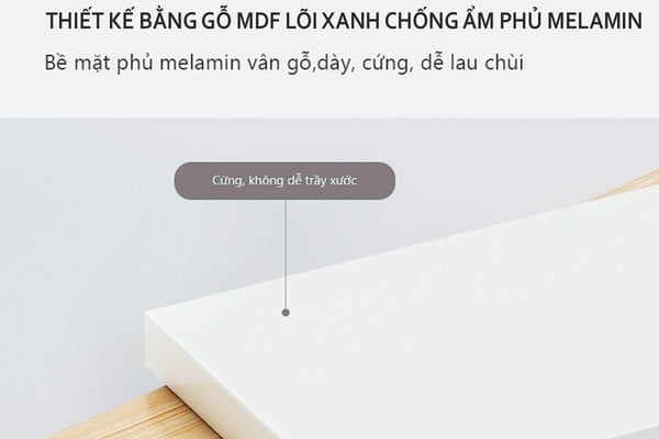 Chất liệu gỗ công nghiệp cao cấp phủ melamine gia tăng sự cứng cáp
