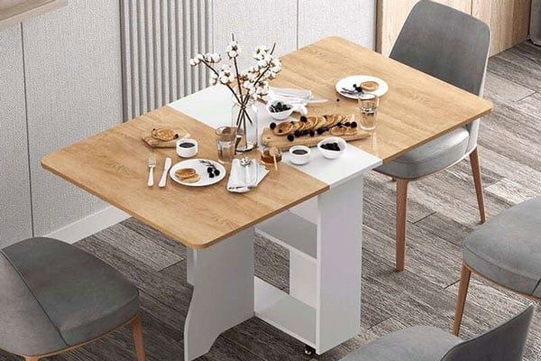 Một chiếc bàn gấp mang thiết kế đầy vẻ hiện đại, sang trọng