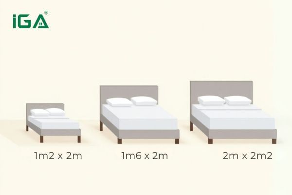Các size giường thường gặp trên thị trường hiện nay