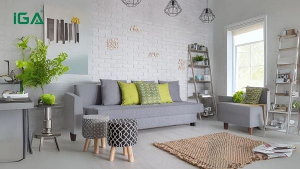 Ghế đôn sofa giúp tiết kiệm diện tích, dễ bố trí và linh hoạt di chuyển