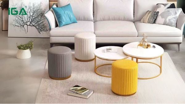 Ghế đôn trang điểm màu trắng - GC45 thông tin sản phẩm