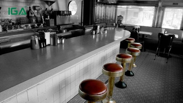 Ghế đôn tròn được sử dụng trong quán cà phê, nhà hàng