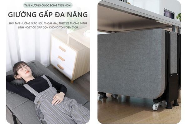 Giường gấp gọn cực tiện lợi