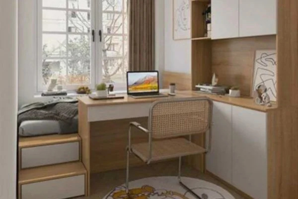 Giường ngủ kết hợp bàn làm việc thiết kế đẹp
