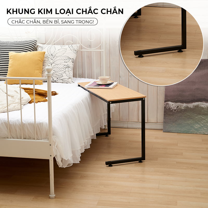 bàn học có khung kim loại chắc chắn