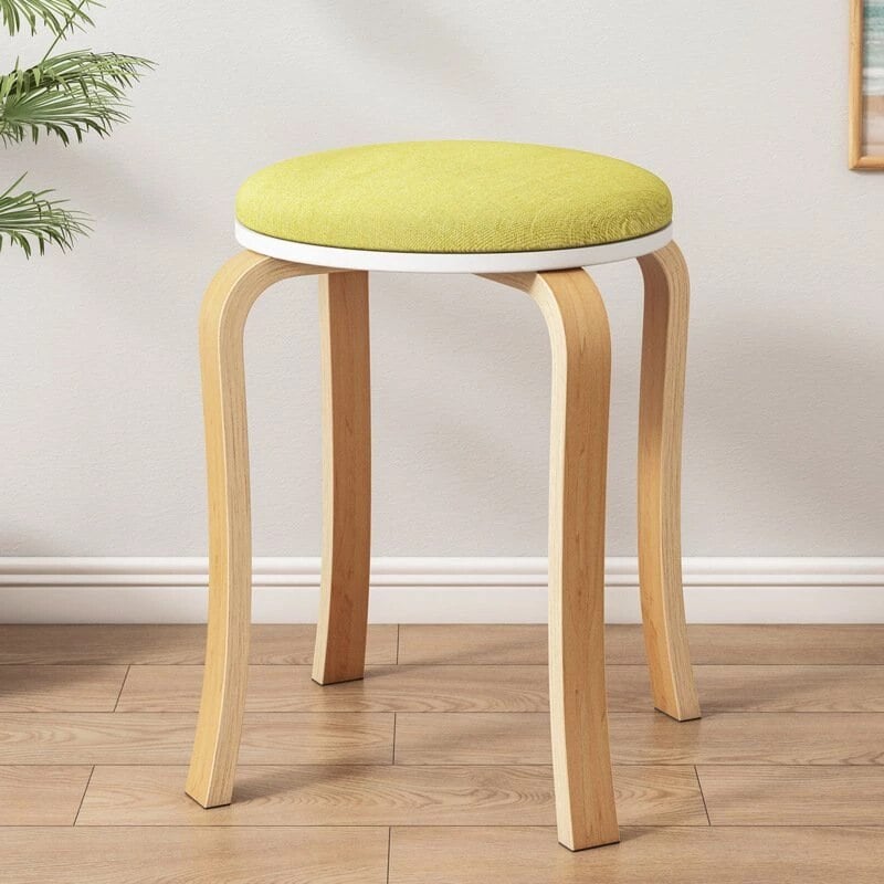 Ghế đôn gỗ chân cong GN61