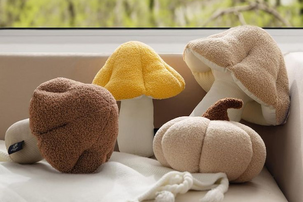 Kết hợp nhiều hình dáng gối để tạo sự độc đáo cho phòng khách