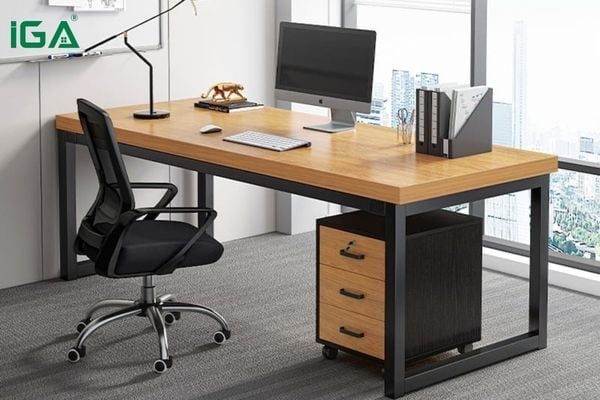 Bàn làm việc kết hợp tủ hồ sơ nhỏ GM191 là lựa chọn tiện ích cho không gian văn phòng