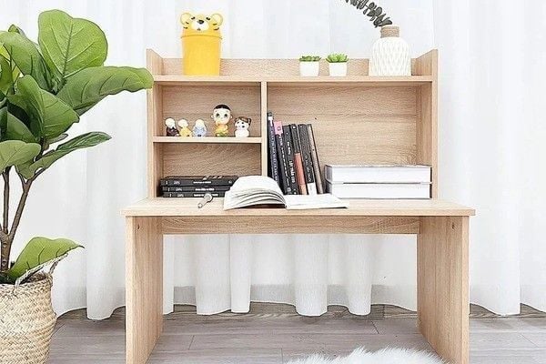Hữu ích bàn làm việc 2 tầng có kệ sách
