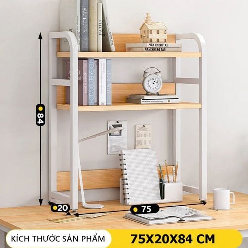 Thông tin sản phẩm Kệ sách để bàn trắng vân gỗ GM118