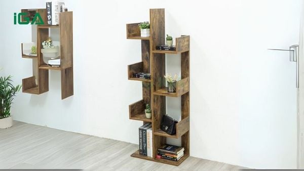 Kệ sách đứng hình cây GP198 nổi bật với thiết kế nghệ thuật