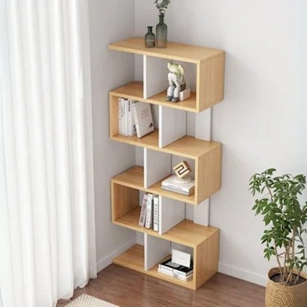 Mẫu kệ sách thiết kế ziczac GP99