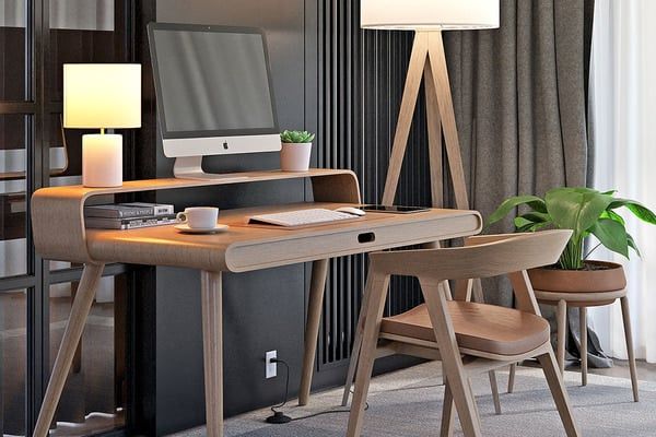 Thiết kế bàn tích hợp kệ tầng