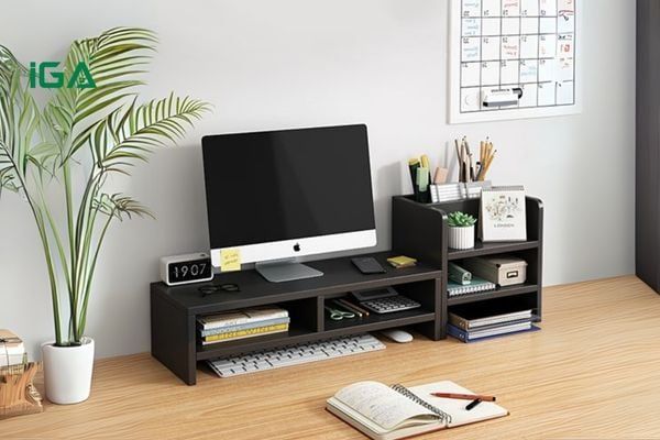 Kệ màn hình máy tính giúp nâng tầm nhìn, cải thiện tư thế và tối ưu không gian làm việc
