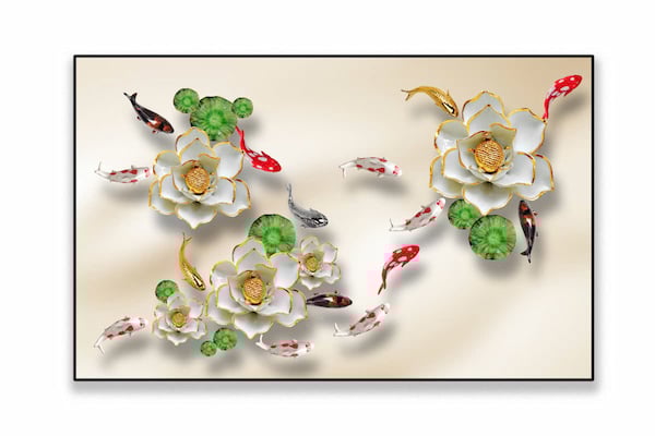 Tranh “Cửu ngư quần hội”.