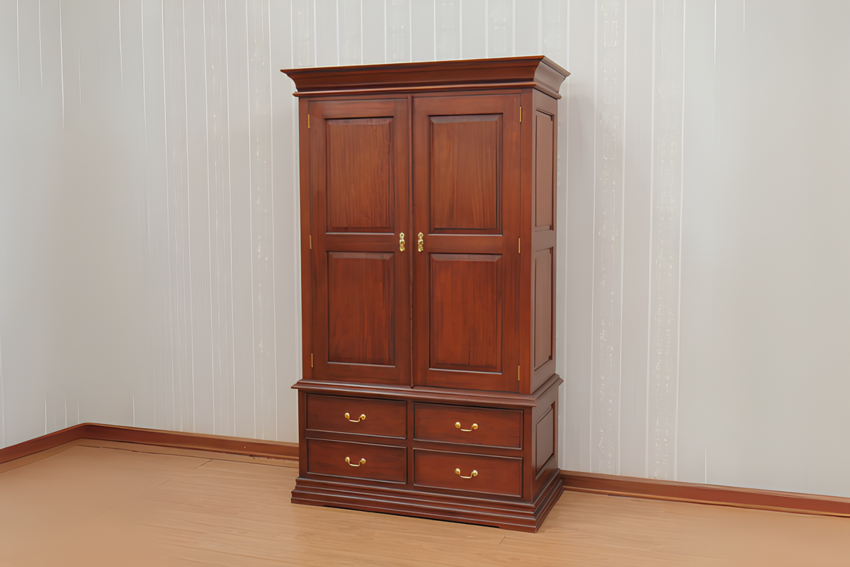 tủ quần áo 2 cánh gỗ gụ