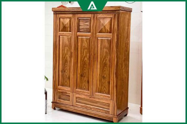 Tủ đựng quần áo 3 cánh gỗ lim với khả năng chịu lực tốt, giá trị kinh tế cao