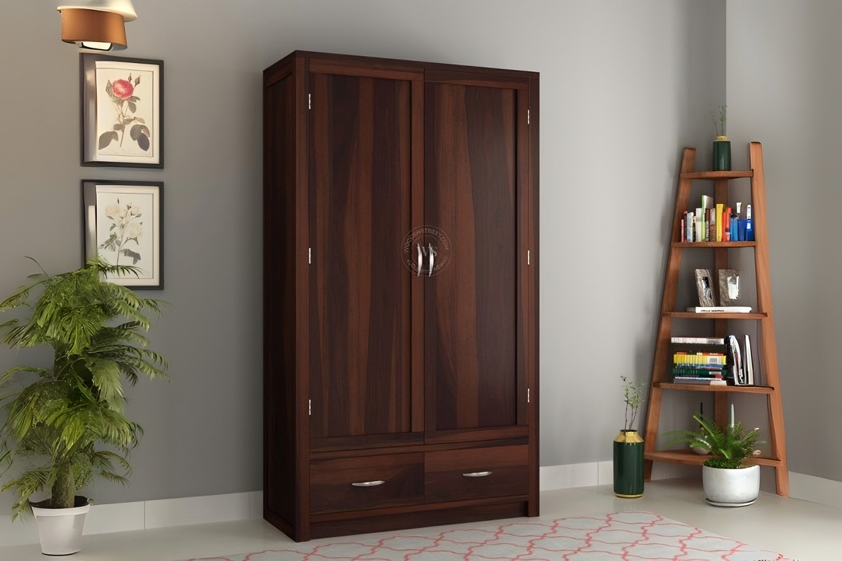 Tủ quần áo gỗ óc chó 2 cánh