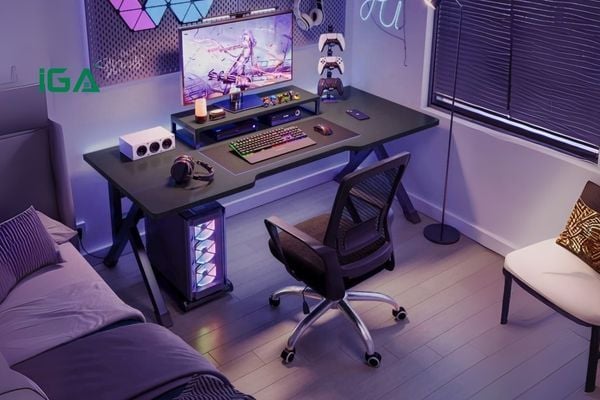 Kệ máy tính giúp cải thiện tư thế ngồi làm việc và tăng không gian làm việc