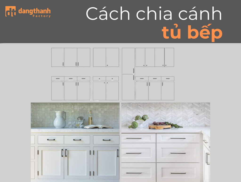 Cách chia cánh tủ bếp khoa học nhất cho không gian bếp