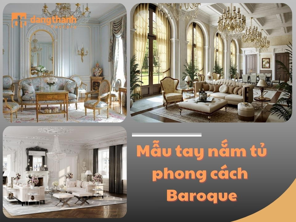15+ mẫu tay nắm tủ Baroque cao cấp nâng tầm không gian sống