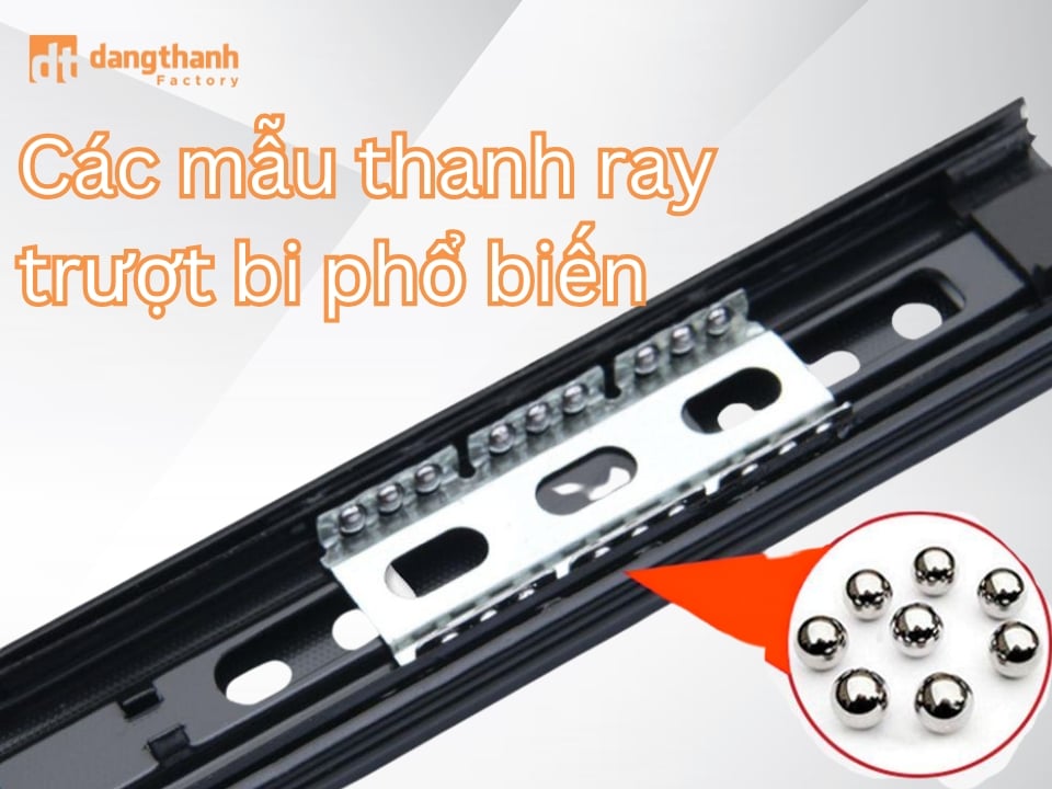 5 mẫu thanh ray trượt bi phổ biến trong phụ kiện nội thất