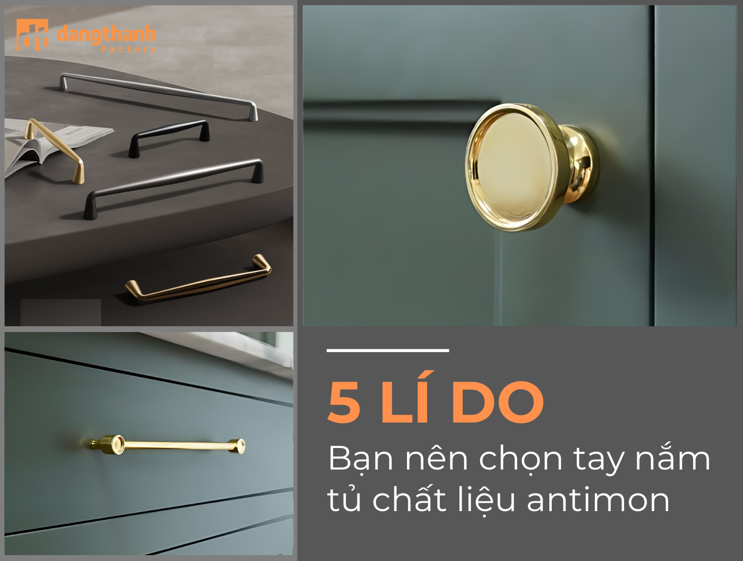 Antimon là gì ? Vì sao bạn nên chọn tay nắm tủ chất liệu antimon ?