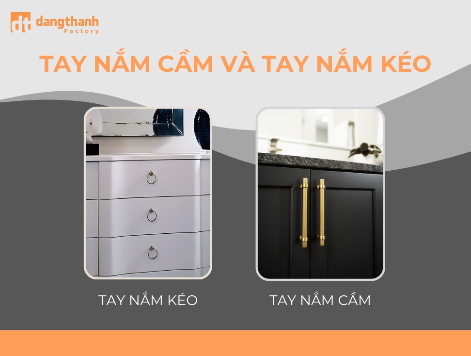 So sánh tay nắm cầm và tay nắm kéo lựa chọn nào là phù hợp