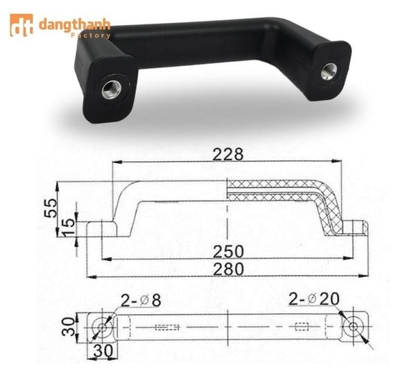 Cấu tạo tay nắm hợp kim nhôm