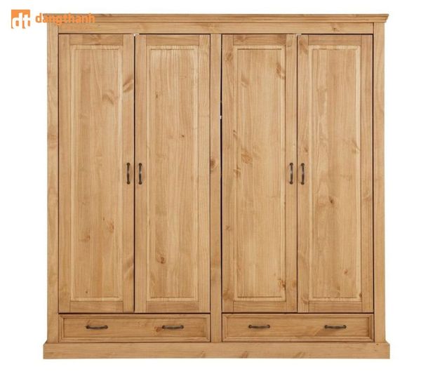 mẫu tủ 4 buồng gỗ sồi mỹ
