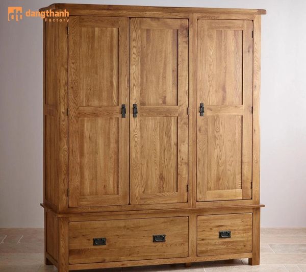 Tủ 3 buồng bằng gỗ Sồi Nga