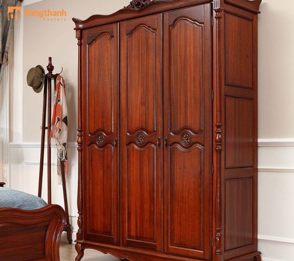 Tủ 3 buồng bằng gỗ xoan đào