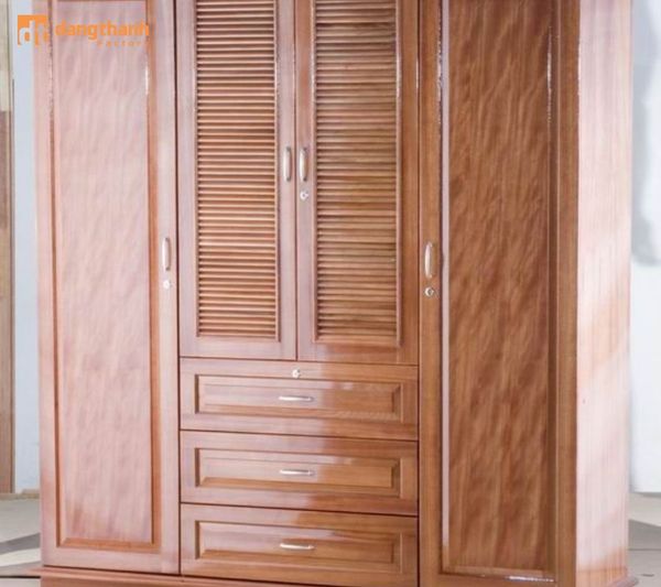 mẫu tủ 4 buồng gỗ sồi gõ