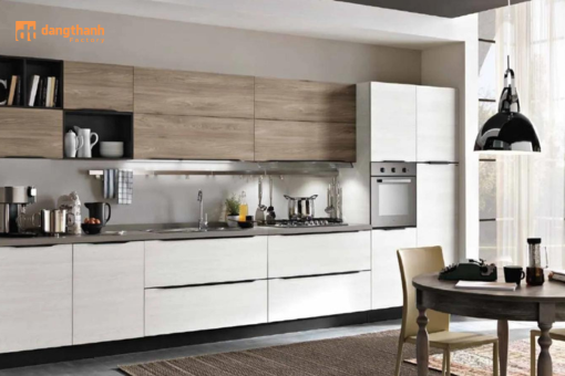 mẫu tủ bếp chữ I đơn giản