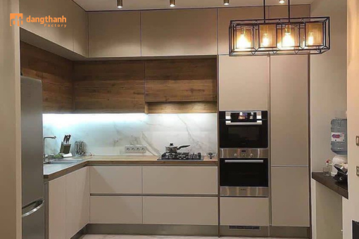 mẫu Tủ bếp phong cách wabi sabi