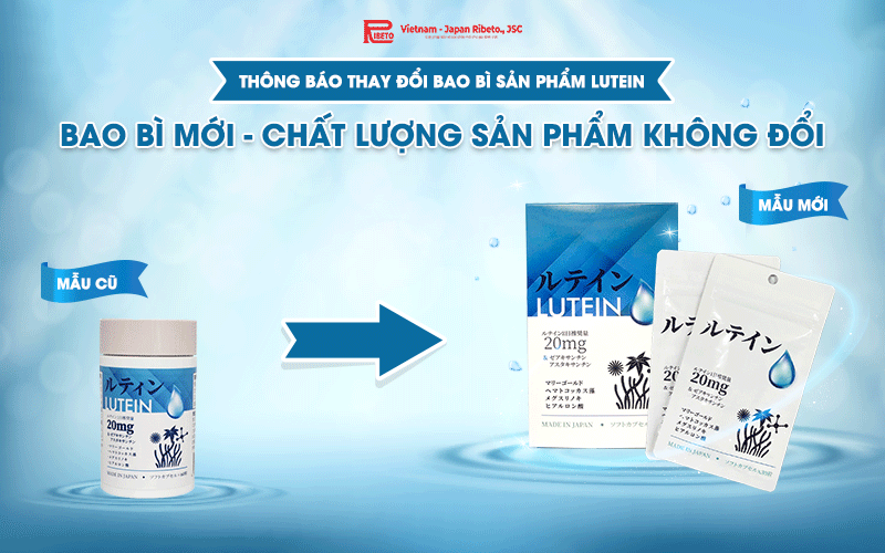 THÔNG BÁO THAY ĐỔI BAO BÌ SẢN PHẨM LUTEIN 20mg