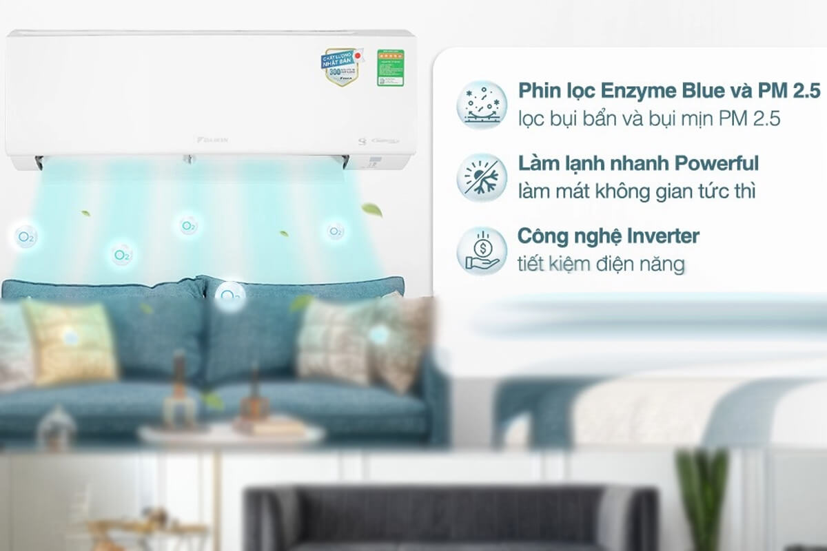 Review 10 công nghệ và tính năng đáng chú ý trên điều hòa Daikin 18000btu FTKB50YVMV