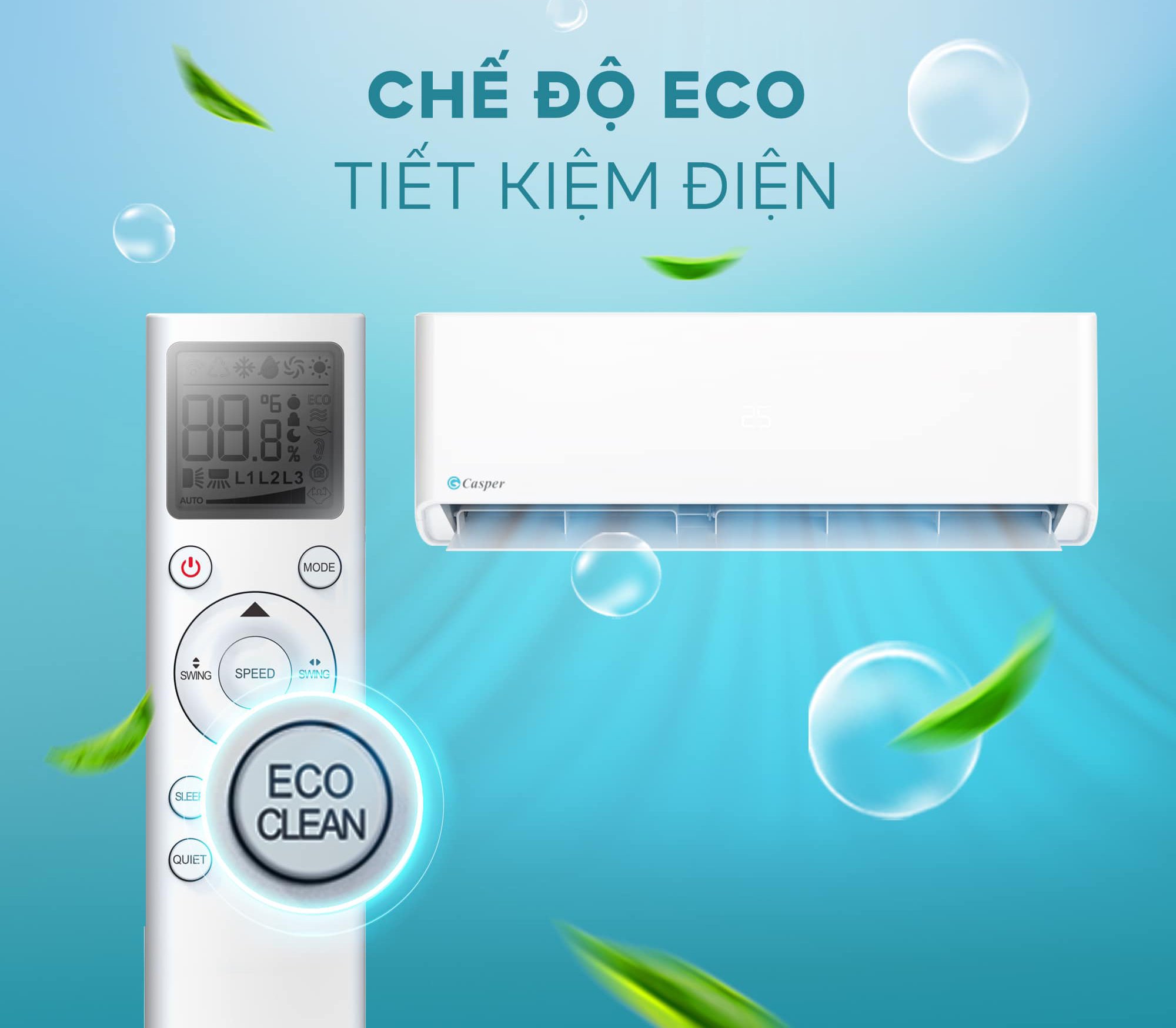 Điều hòa Casper 9000BTU có chế độ inverter tiết kiệm điện không?