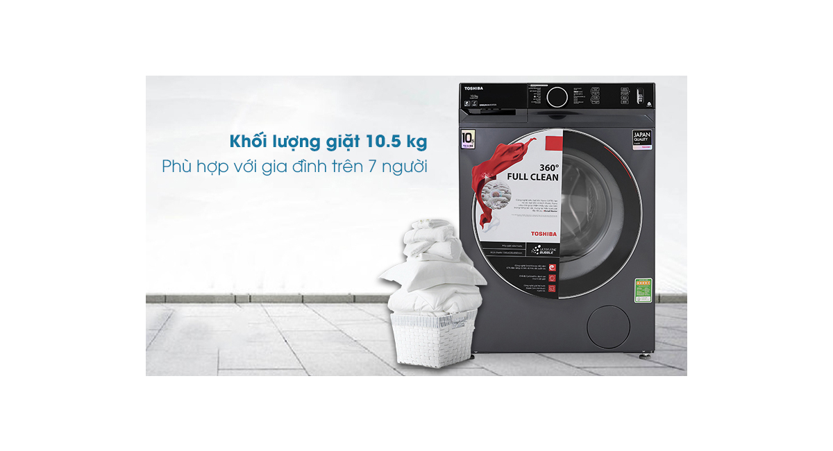 Đánh giá các công nghệ giặt trên máy giặt Toshiba inverter TW- BK115G4V(SS)