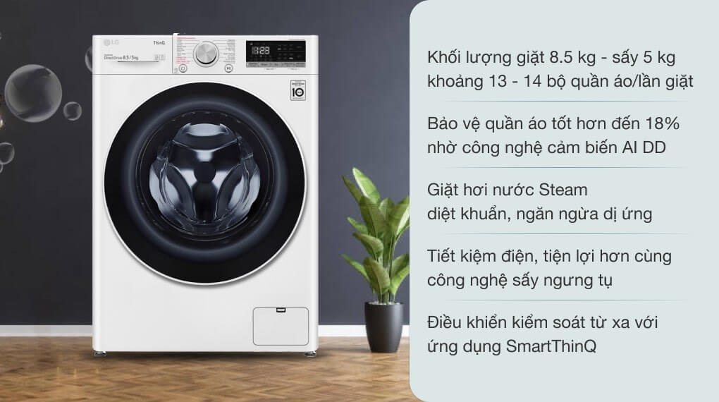 Tài chính 8 triệu nên mua máy giặt LG cửa trước nào tốt nhất hiện nay?