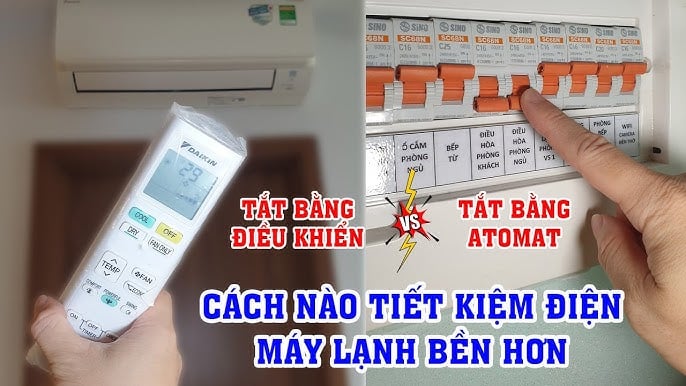 Nên tắt điều hòa bằng Remote hay aptomat - Cách làm nào tốt hơn?